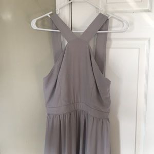 Grey Lulus bridesmaid dress